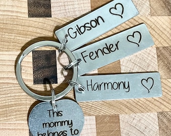 Mommy Keychain - Stainless Engraved Personalized - Engraved Keychain