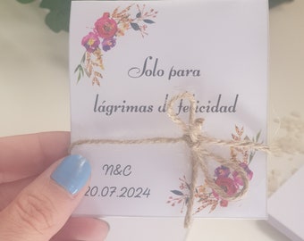 PLANTILLA EDITABLE Flores silvestres "Solo para lágrimas de felicidad" Canva