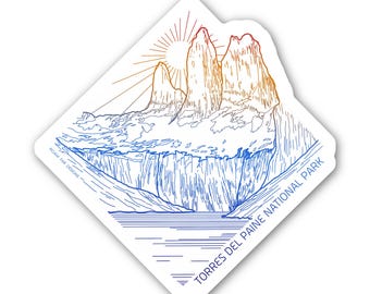 Torres Del Painte Nationalpark Sticker |  Wasserfester Vinyl-Aufkleber