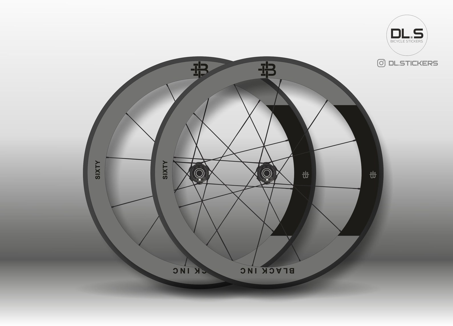 Black Inc stickers decals for bike road wheels ETRTO 700C Etsy