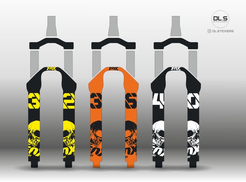 Fluorescent Fox stickers decals for Fox bike fork 32 34 36 38 Etsy