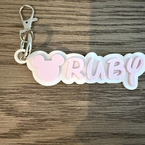 Personalized Disney Name Keychain | Mickey Mouse Name Tag | Custom Bag Tag | Kids Backpack Tag | Disney Cruise Gift | Personalized Gift image 3