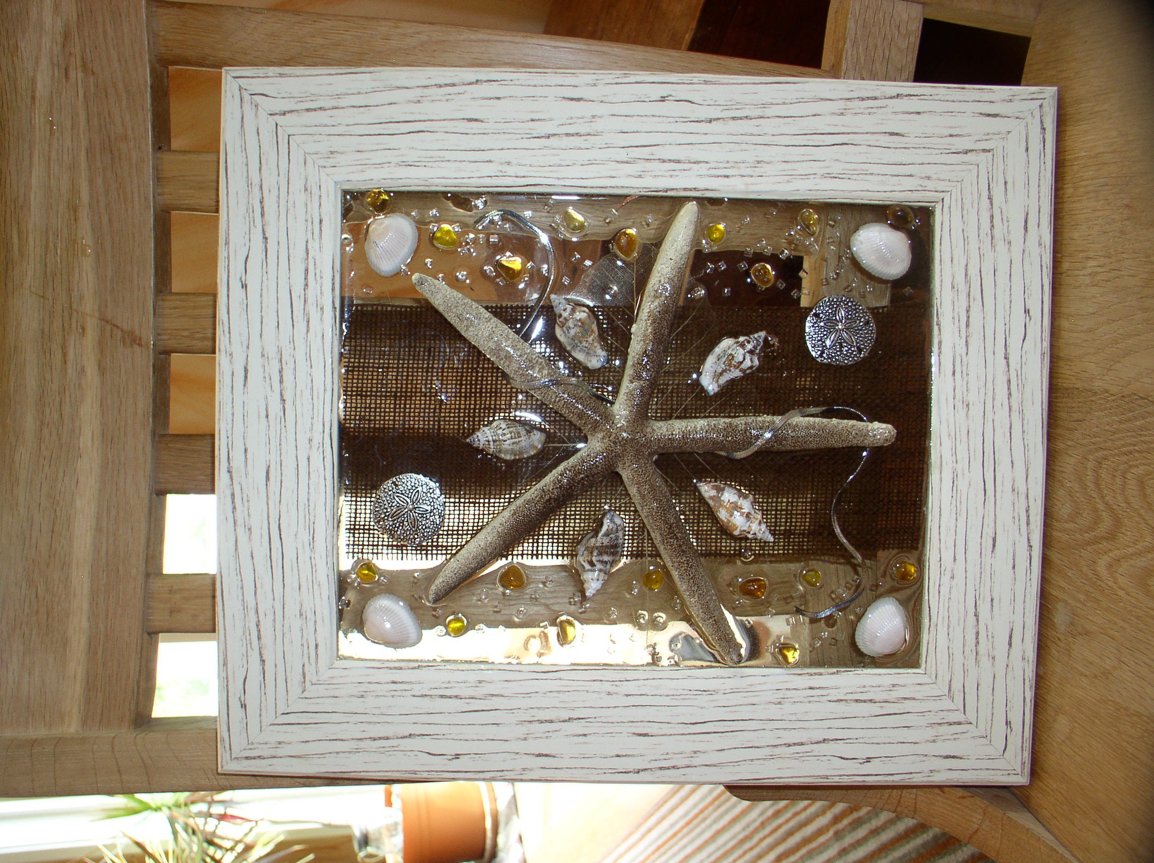 Starfish Sea Shell Beach Glass Art Frame - Etsy