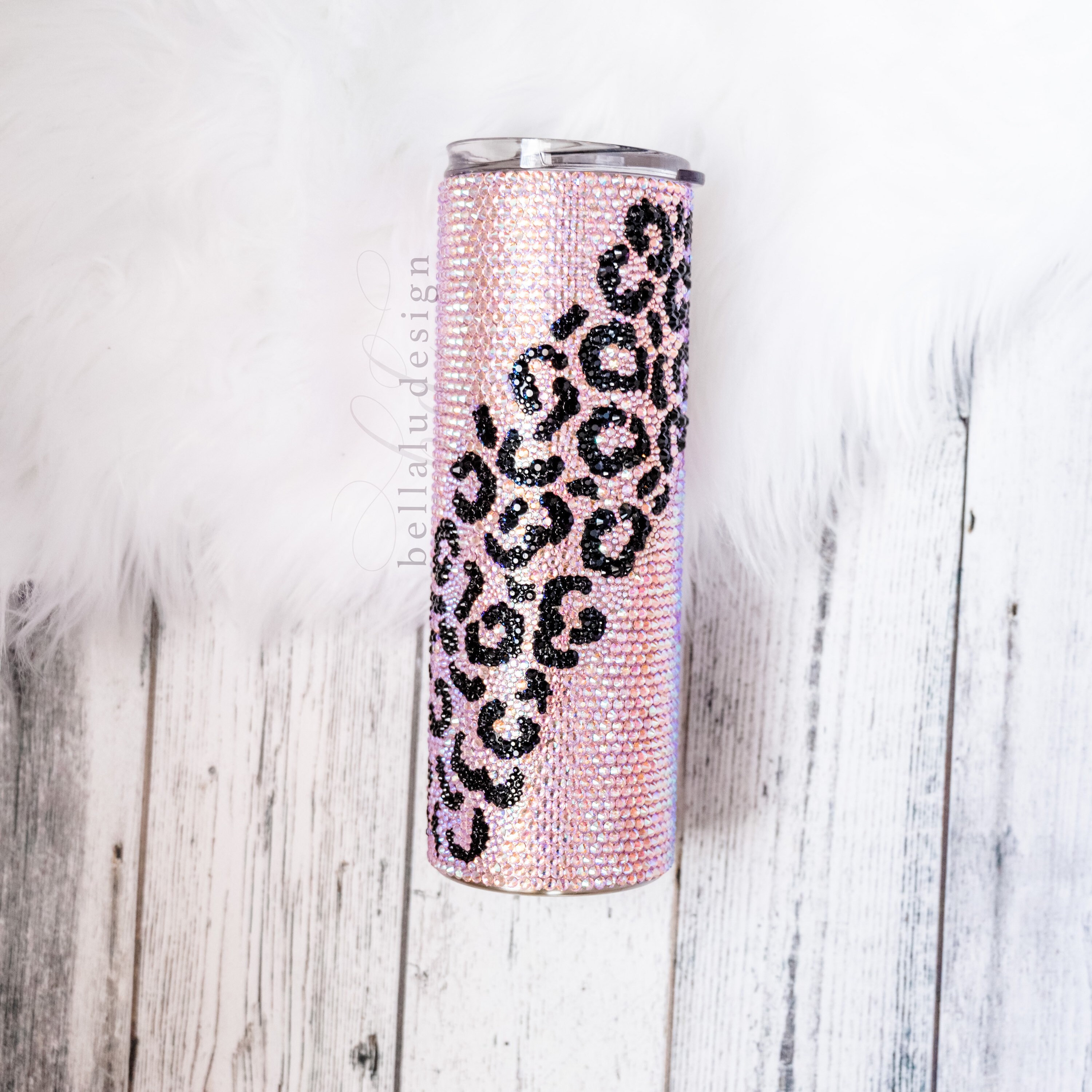 Rhinestone tumbler bling tumbler name bling tumbler leopard Etsy