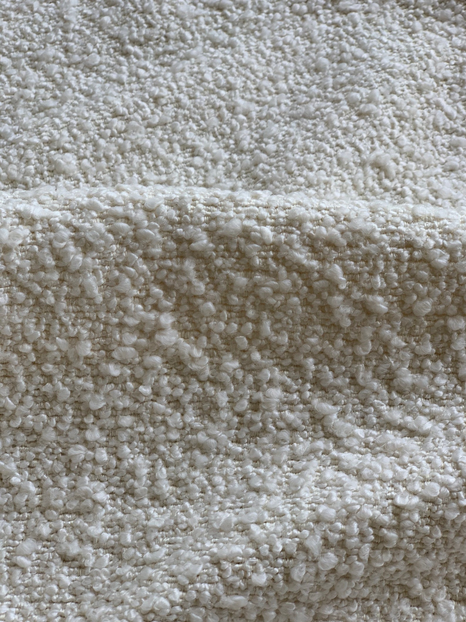 BY YARD BOUCLE upholstery fabric white Etsy
