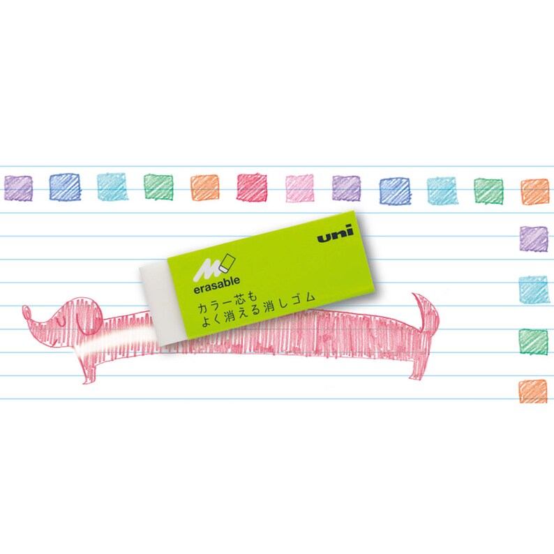 Japanese Stationery uni Color Mechanical Pencils with erasable color lead 0.5 mm 7 color Set