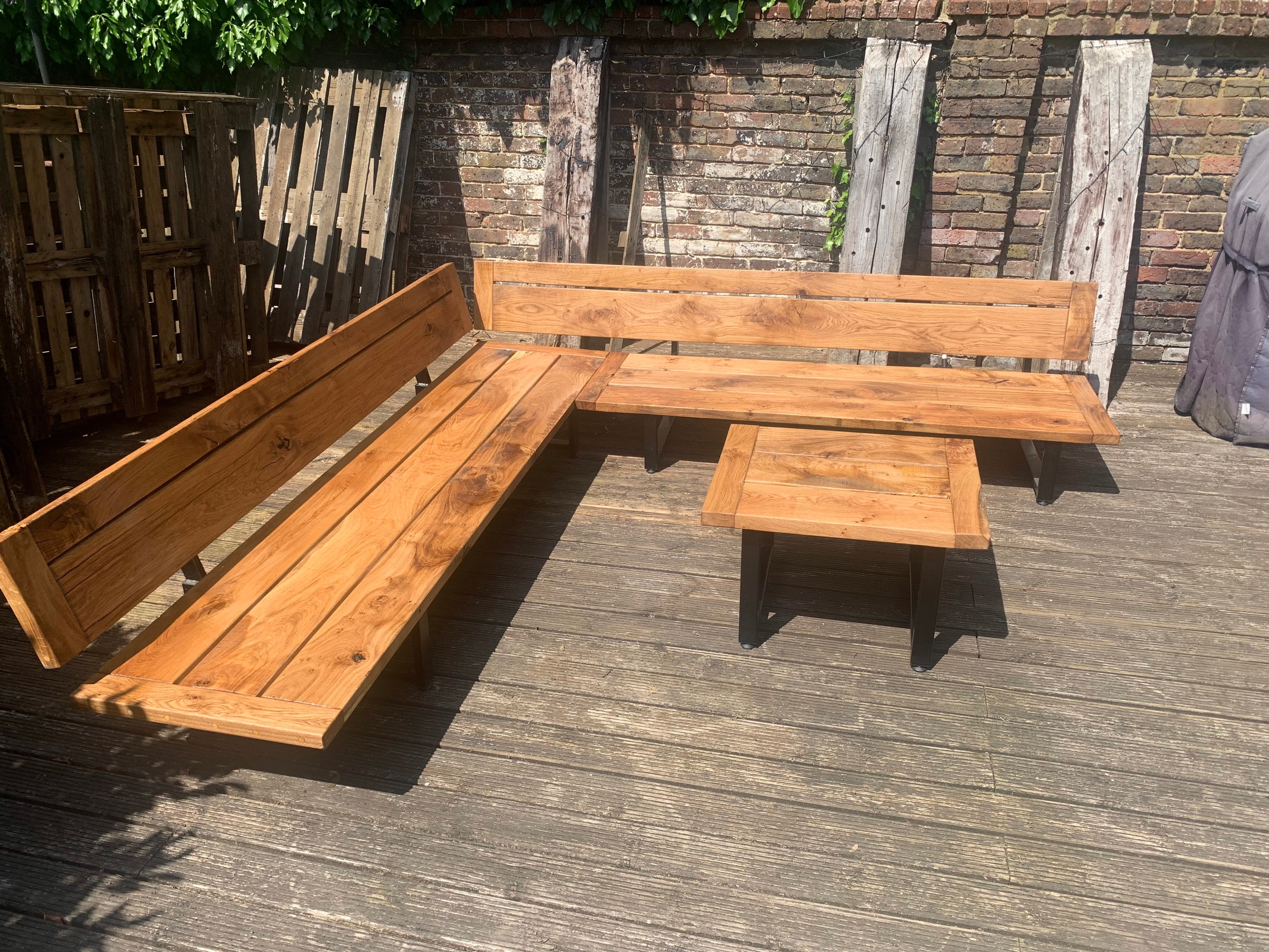 Railway sleeper cheap corner bench
