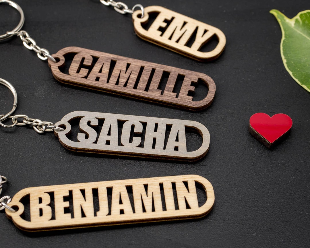 Key First Name Custom Wooden Key Holder With a First Name a Word or Numbers - Several ...