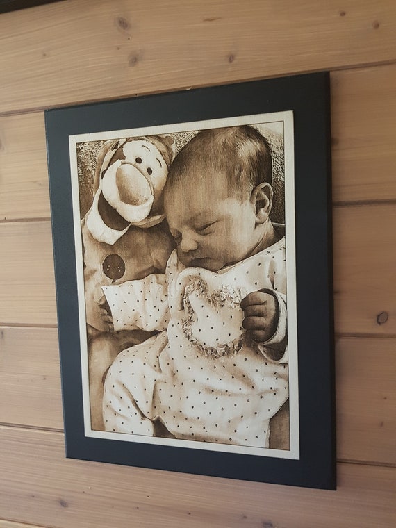 Gravure laser de votre photo sur bois avec plusieurs choix de | Etsy