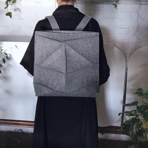 Futuristic architectural 3D design lightweight backpack