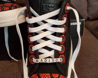 Basketball customized converse. Blinged out.