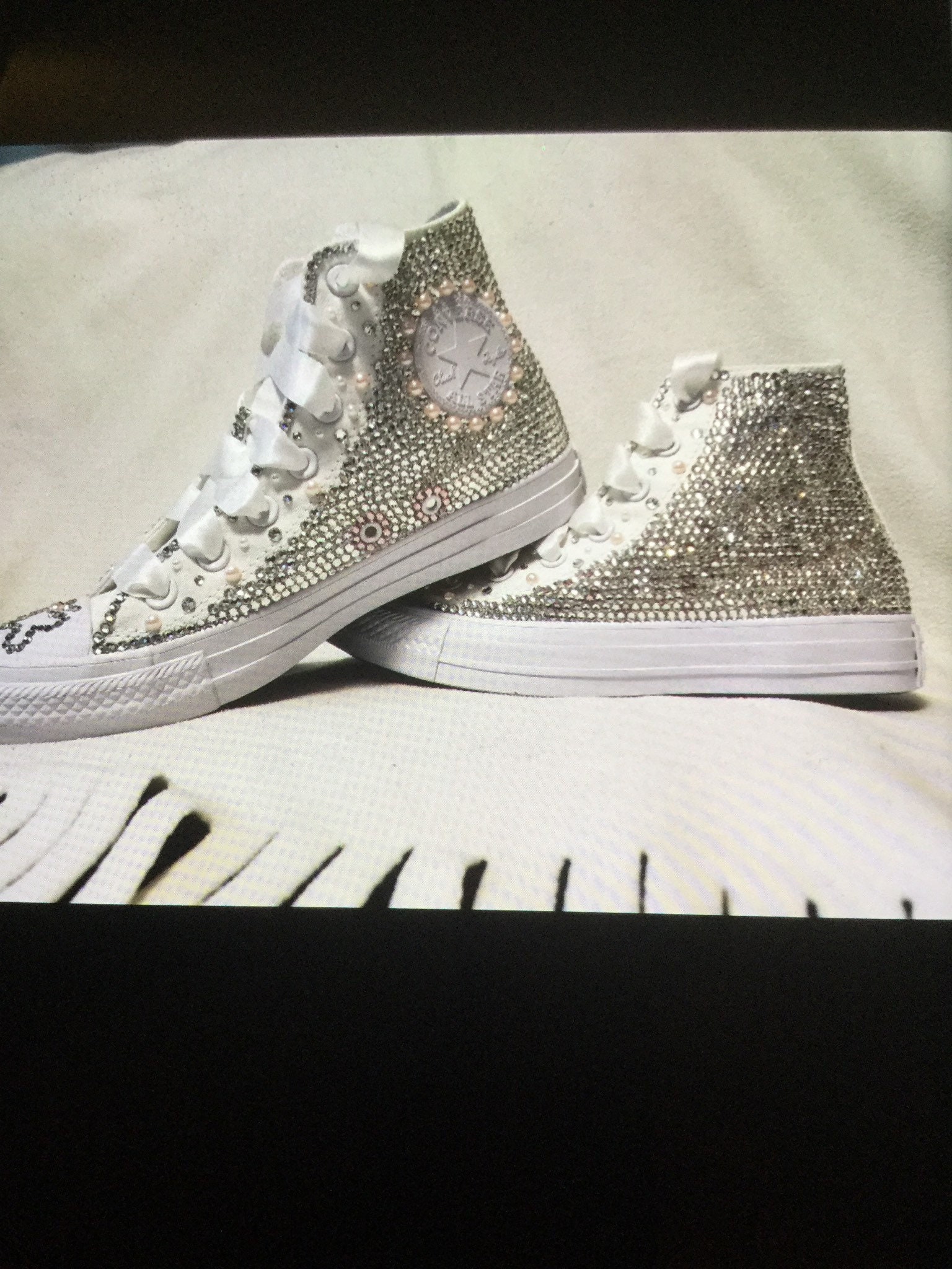 Sparkly Hi Top Converse Customized Just for You Add Names or Etsy