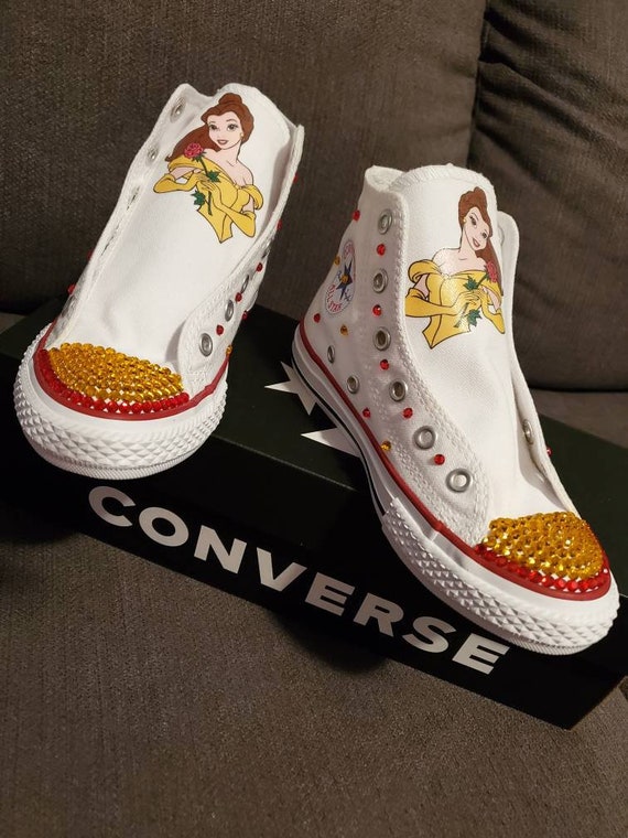 Disney Belle blinged out converse. Customized princess | Etsy