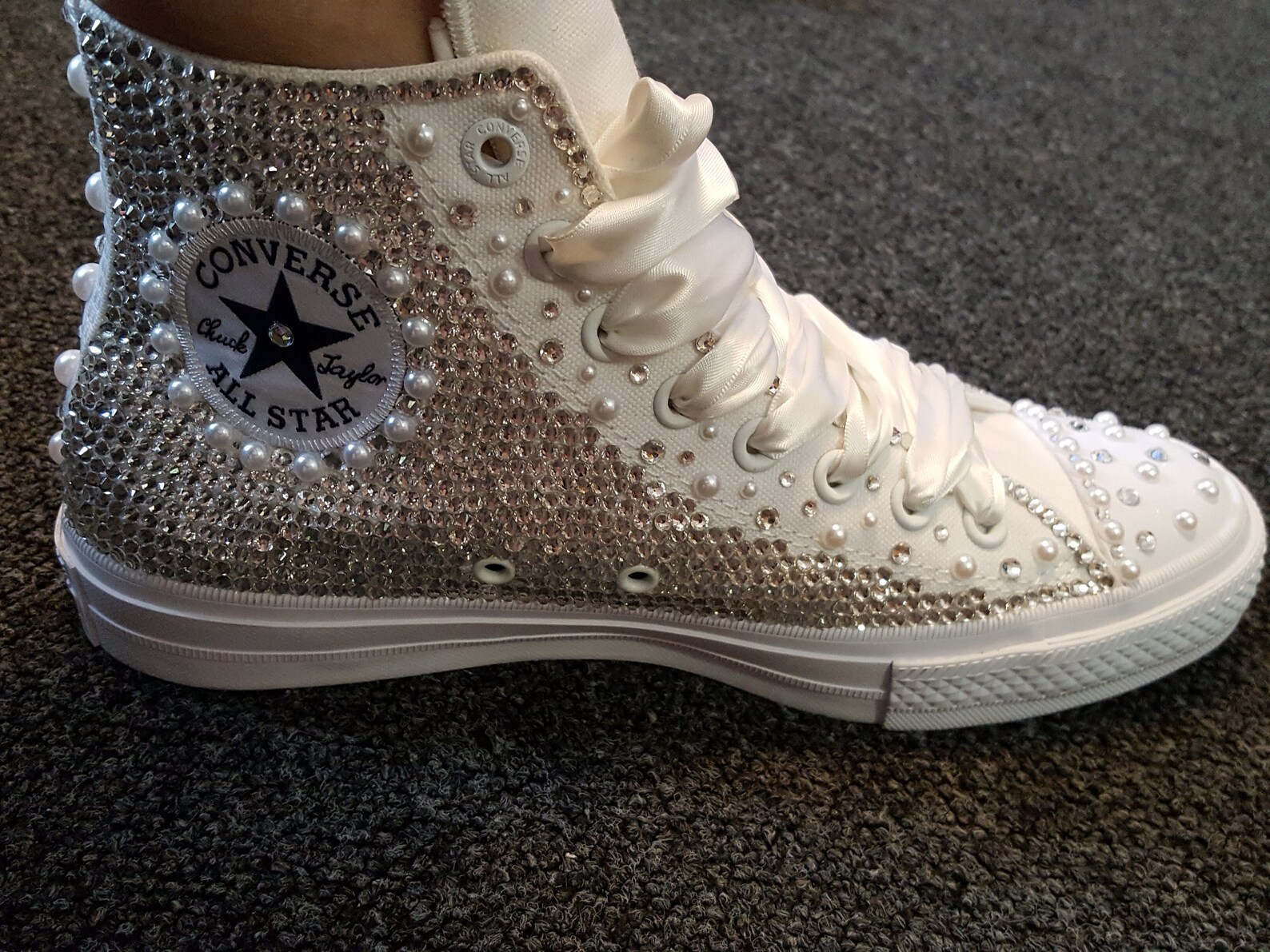 Sparkly Hi Top Converse Customized Just for You Absolutely Etsy
