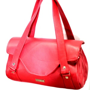Bolsos de diseñador hechos a medida, Bolso de cuero, Bolso artesanal, Bolso de hombro, Monedero, Cuero rojo, Cuero genuino, Regalo para ella