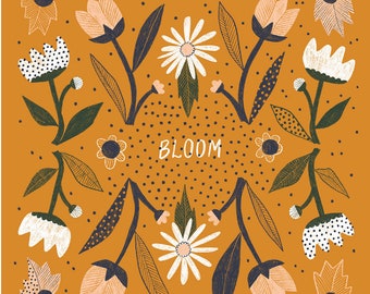 Bloom Gold Print