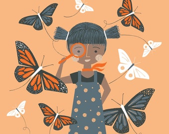 Butterfly Girl Print