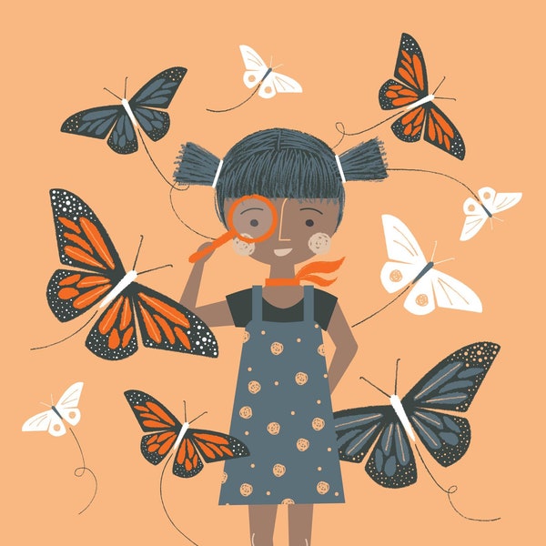 Butterfly Girl Print