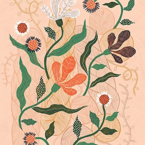 Fiber Flowers Print