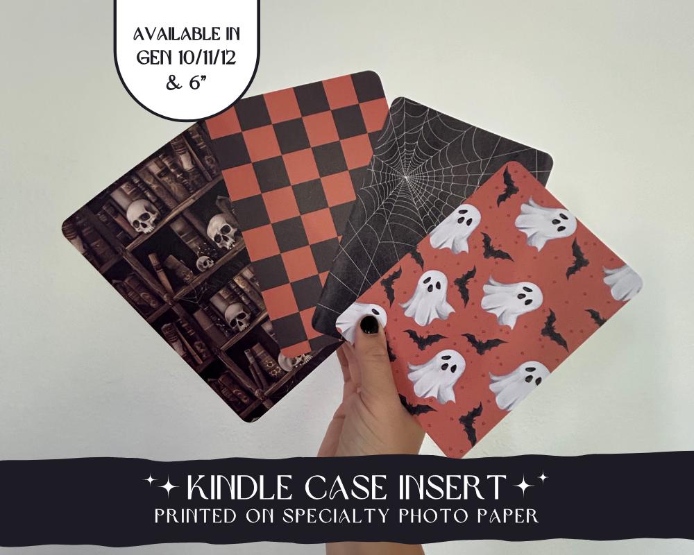 Halloween Kindle Case Insert | Kindle Accessories | Fall Kindle | Reader Gift | Spooky Reader |  Kindle Decor | Bookish Gift Fantasy Reader