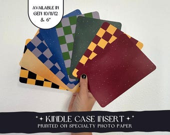 Checkered Kindle Case Insert | Kindle Accessories  | Reader Gift |  Kindle Paperwhite Gen 12 |  Kindle Decor | Bookish Gift | Colorsoft Case
