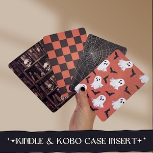 Halloween Kindle Case Insert | Kindle Accessories | Fall Kindle | Reader Gift | Spooky Reader |  Kobo Case Insert | Ereader Gift
