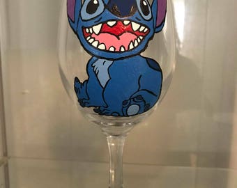 Friendly Monster Hand Painted Glass