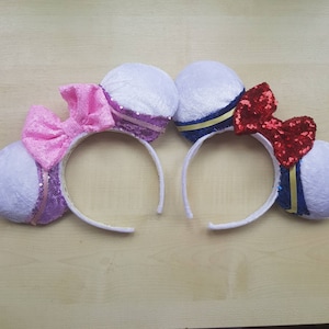 Donald duck and Daisy duck inspired ears