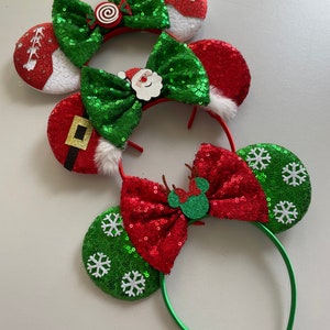 Christmas Minnie ears / Disney Christmas ears