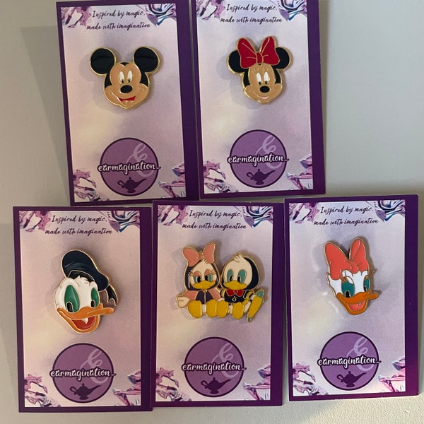 Mickey and friends pins / Disney pins / Donald Duck / Daisy Duck / Minnie Mouse / Mickey Mouse