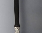 Unique Whiting Louis XV Ebony Handle Sterling Silver Serving Spoon