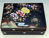 c1900 Stunning Japanese Meiji Period Cloisonné Floral Box