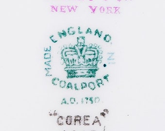 Set of 12 Fine Coalport for Tiffany Co Corea Pattern Plates 8 3/4