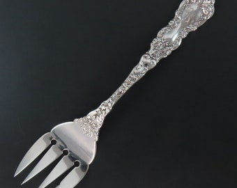 Petite fourchette de service 5 5/8" en argent sterling, chrysanthème impérial fantaisie Gorham