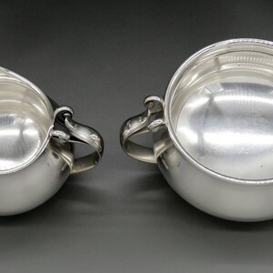 Vintage Cohr Danish Sterling Silver Arts & Crafts Tea Creamer Sugar Bowl NO MONO image 4