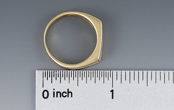 Stunning 14K Yellow Gold & Diamond Band Ring Size… - image 5