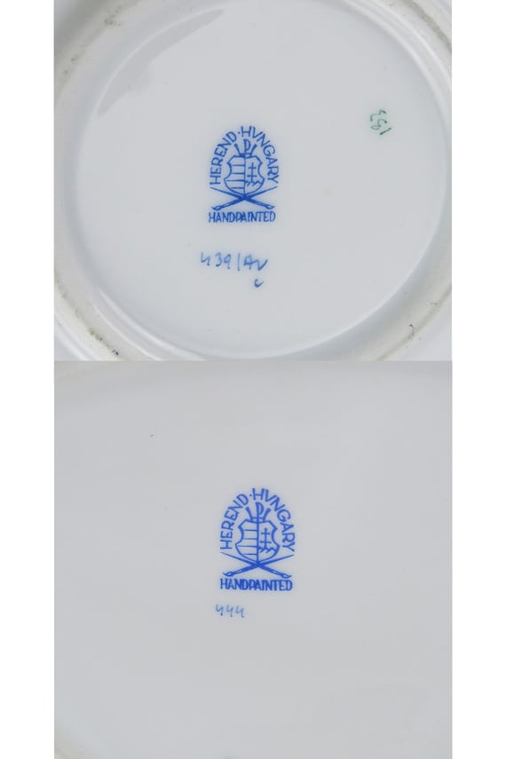 Herend Chinese Bouquet Green Handpainted Bone China Porcelain Hors