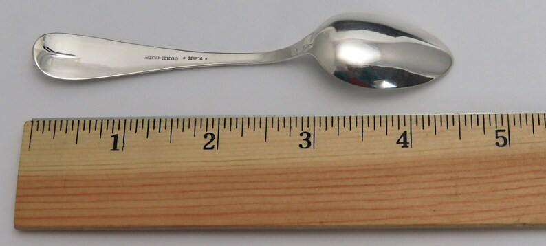 11 1850/'s Farrington /& Hunnewell Coin Silver Bright Cut Demitasse Spoons
