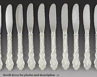 Nice Set 12 Gorham Sterling Silver Butter Knives Versailles Pat