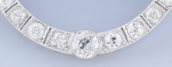 Exquisite Art Deco Platinum & ~3.5ct Diamond Pin … - image 3
