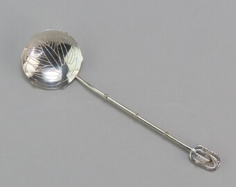 上質な日本製スターリングシルバー製花柄伝統テーマお土産スプーン6本