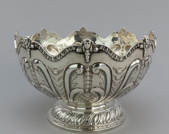 Superbe centre de table en argent sterling 1778, coupe des masques de Thomas Heming, anglais