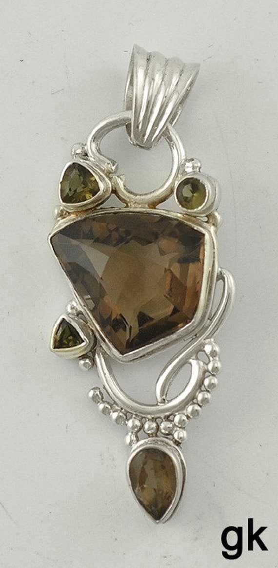 Wonderful Sterling Silver and Genuine Smoky Topaz 