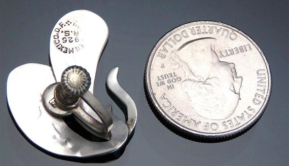 Lovely Pair VTG Mexican Sterling Silver Abalone E… - image 2