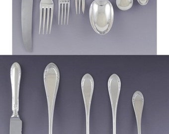 スイス　JEZLER 銀製 800 カトラリーセット 、約121g 6個のシルバーカトラリーセット 800 スイスの金細工職人 Jezler モデル