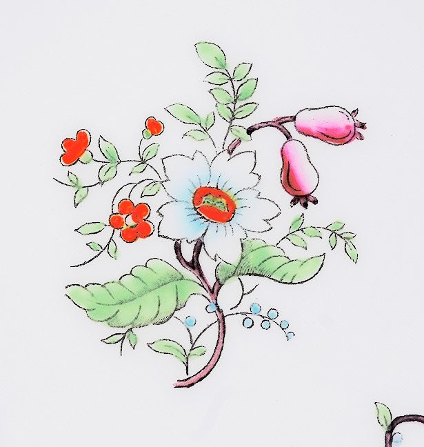 Set of 12 Fine Coalport for Tiffany Co Corea Pattern Plates