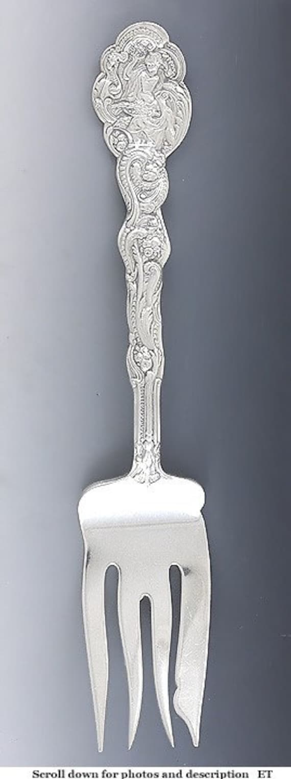 Antique Gorham Versailles 1888 Sterling Silver Serving Fork 8 1/4