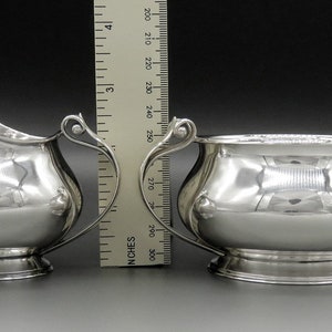 Vintage Cohr Danish Sterling Silver Arts & Crafts Tea Creamer Sugar Bowl NO MONO image 2