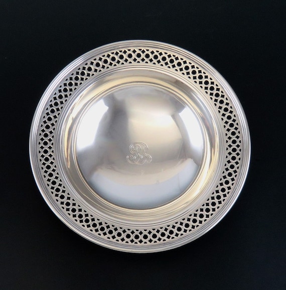 Beautiful Antique Tiffany Co Sterling Silver Pierced Rim  display picture 1