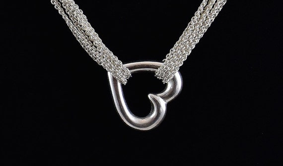 Lovely Sterling Silver 8-Strand Necklace w/ Open … - image 2